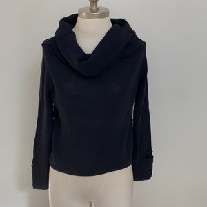 Childress size 3 cowl neck cropped black sweater
